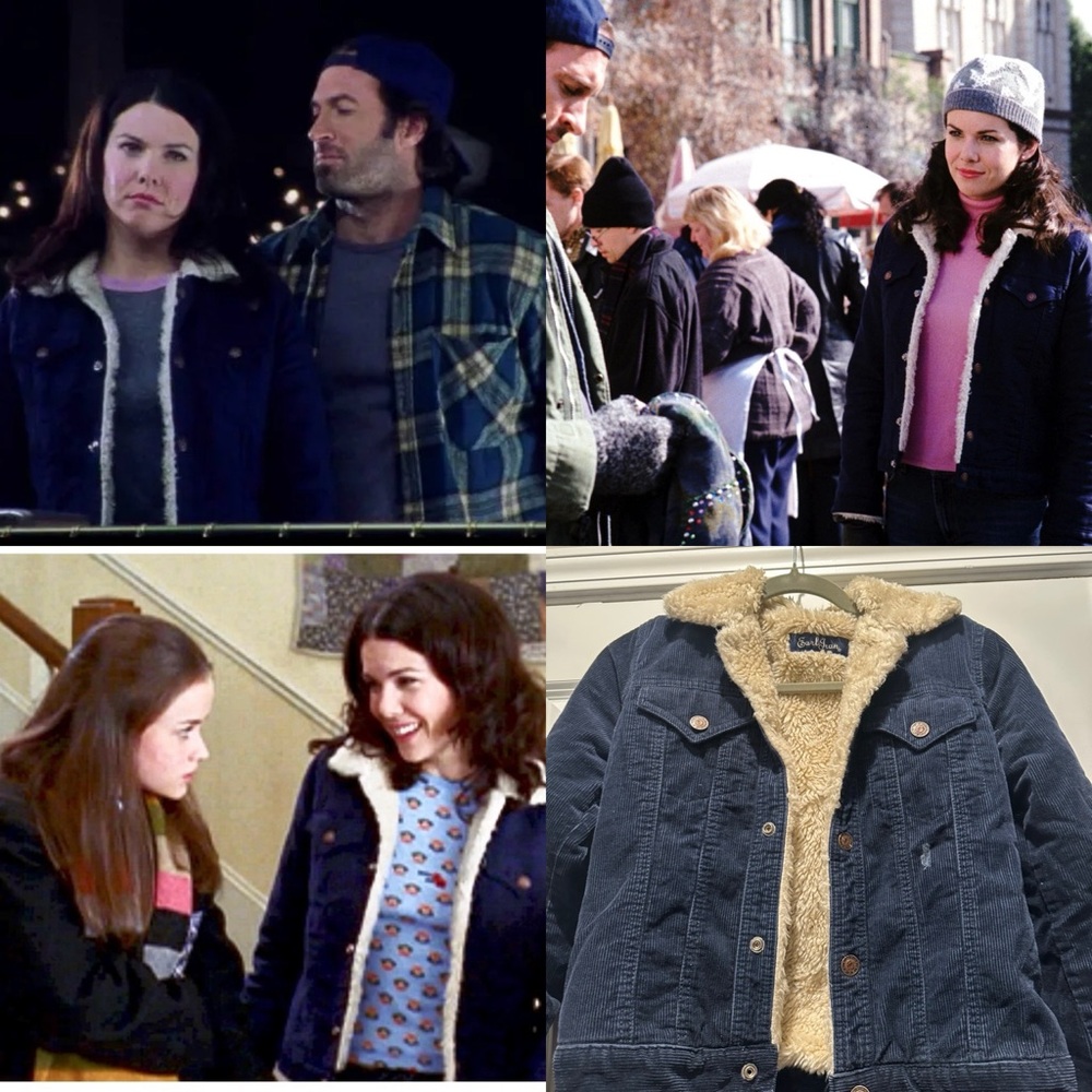 Women's Navy Sherpa-Lined Jacket ASO Gilmore Girls